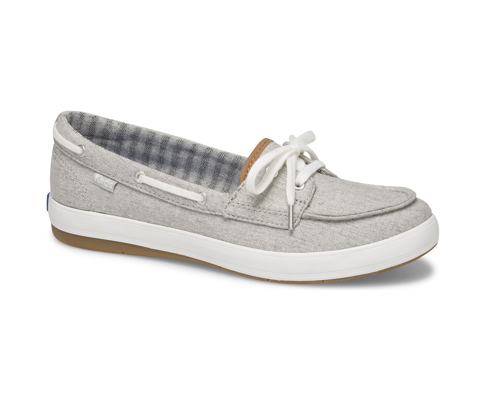 Slip Ons Keds Mujer Gris - Charter Chambray - 329-JTUZYG